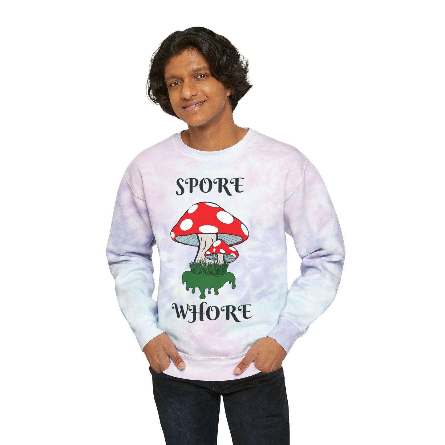 SPORE WHORE Unisex Tie-Dye Sweatshirt