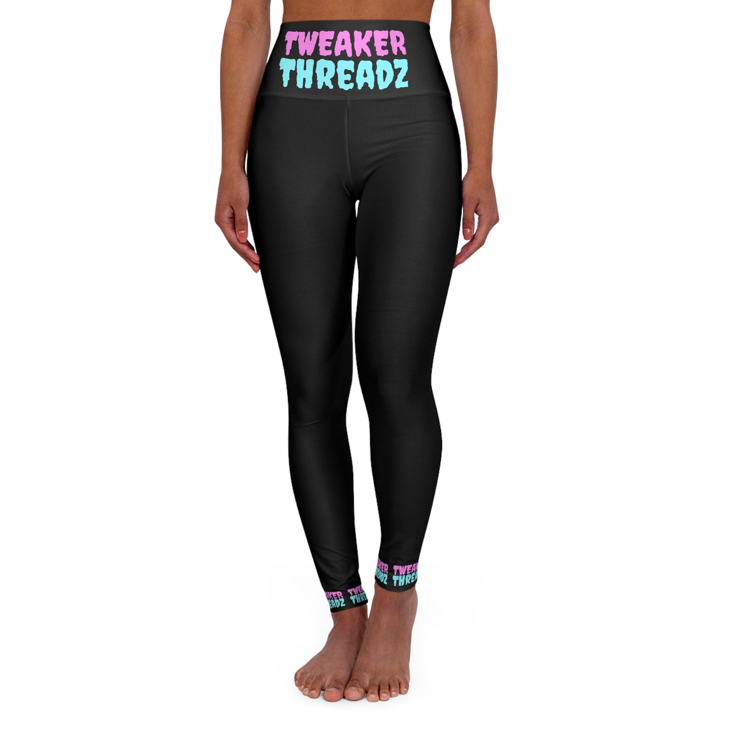 TWEAKER THREADZ CUFF High Waisted Yoga Leggings (AOP)