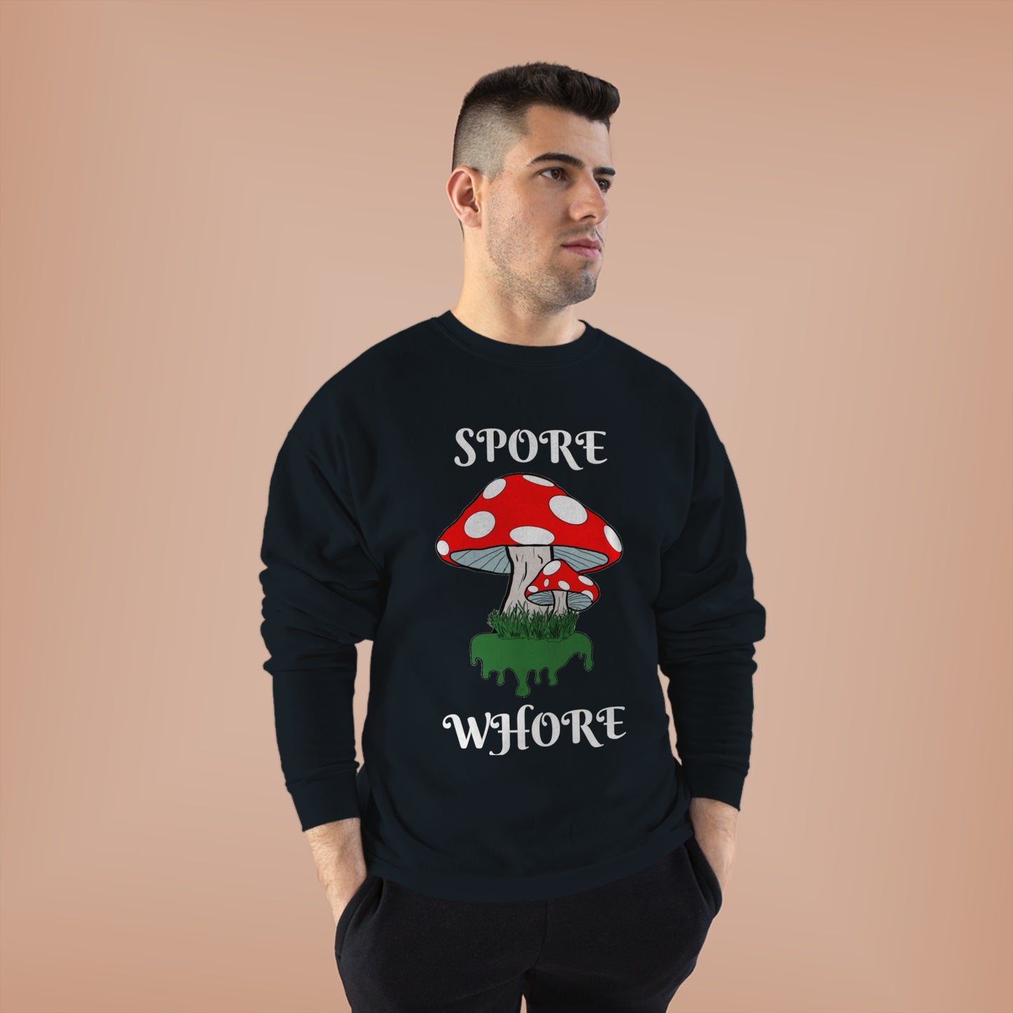 SPORE WHORE Unisex EcoSmart® Crewneck Sweatshirt