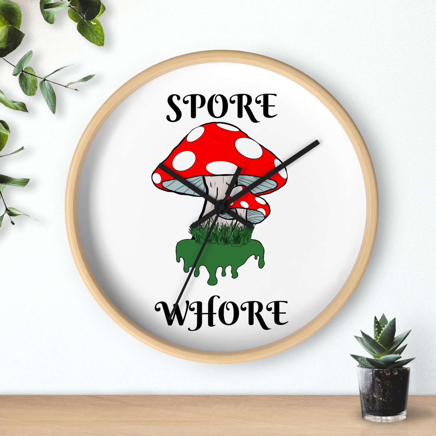 Spore Whore Wall Clock